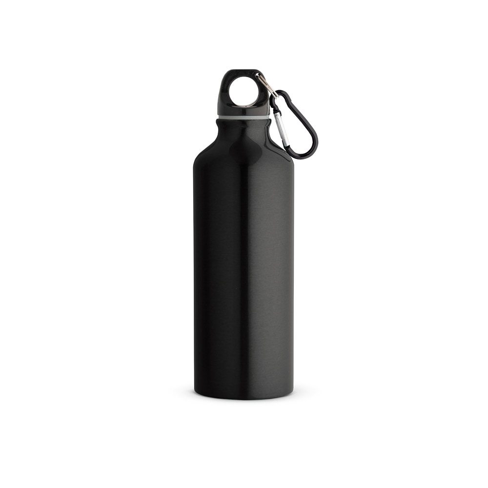 Gourde aluminium recyclé personnalisable 530 ml, coloris Noir