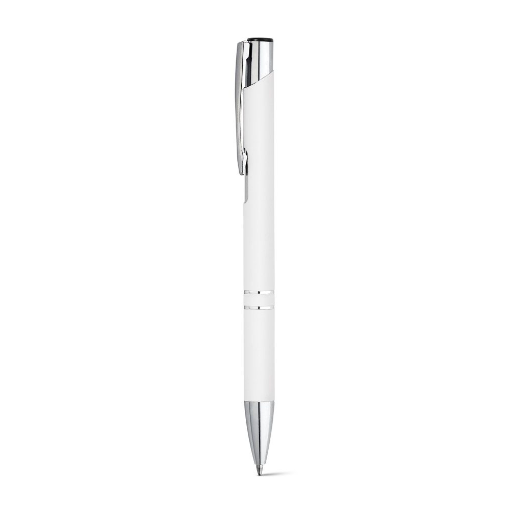 Stylo aluminium soft-touch, coloris Blanc