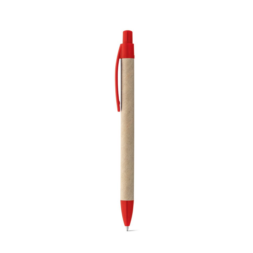 Stylo en carton recyclé, coloris Rouge