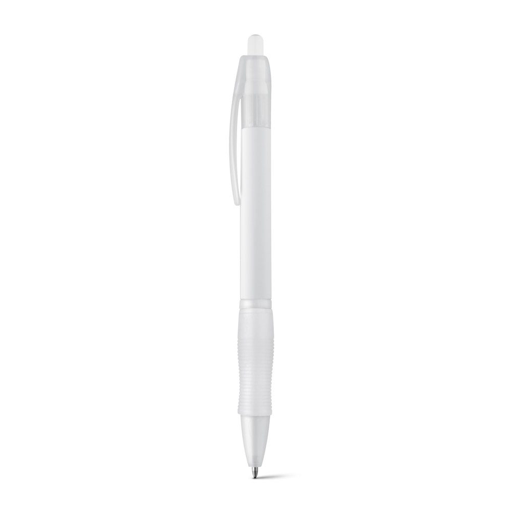 Stylo bille translucide personnalisable, coloris Blanc