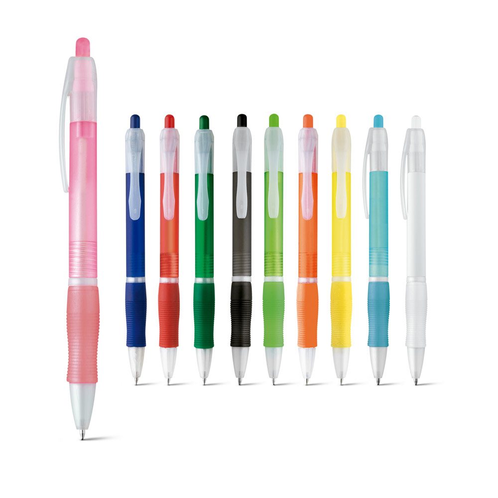 Le stylo translucide dans ses dix coloris