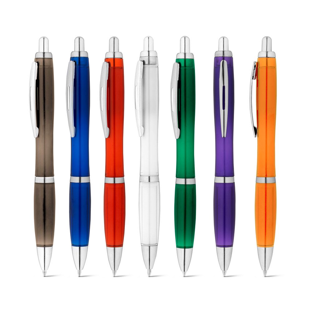 Le stylo en plastique recyclé, sept coloris