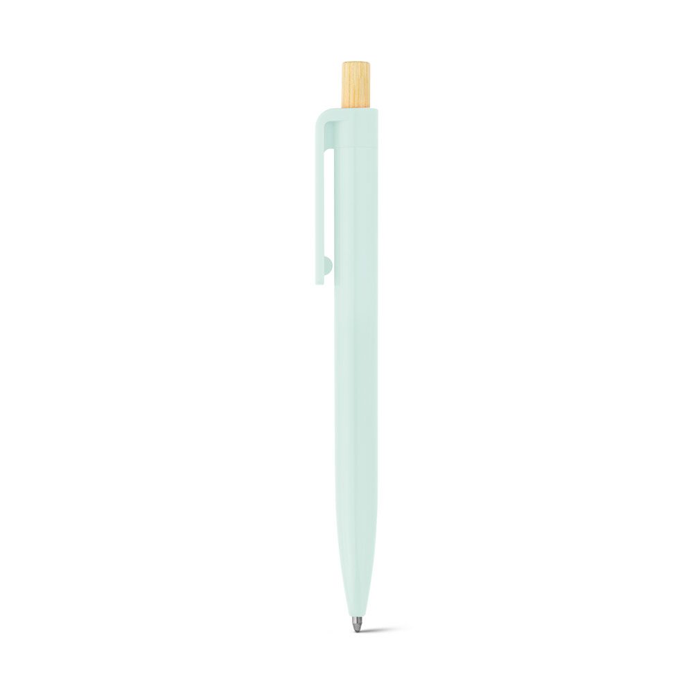 Stylo recyclé bouton bambou, coloris Vert pastel
