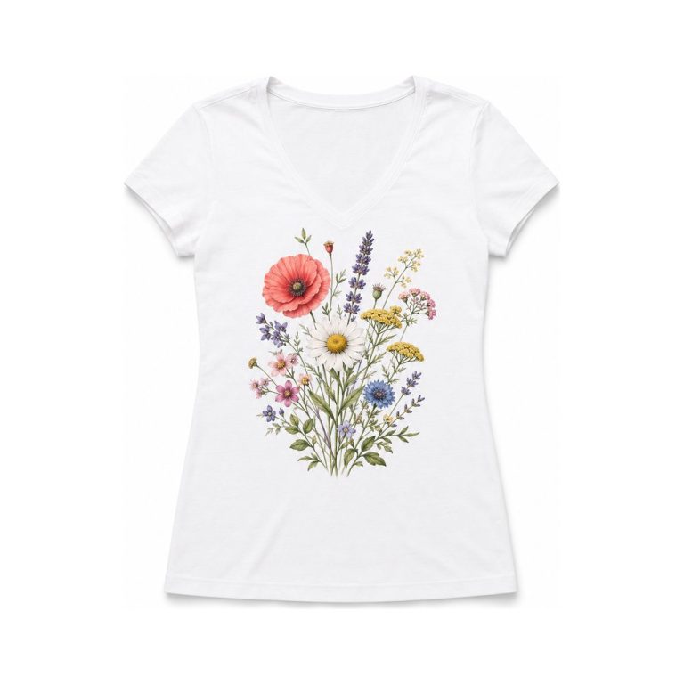 T-shirt femme personnalisé 150g – col V