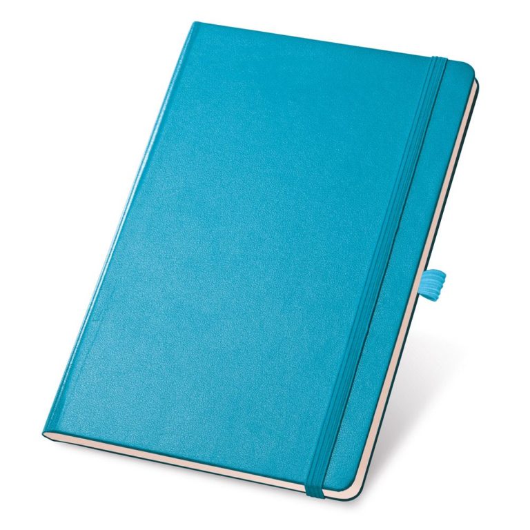 Carnet A5 pages lignées avec porte-stylo