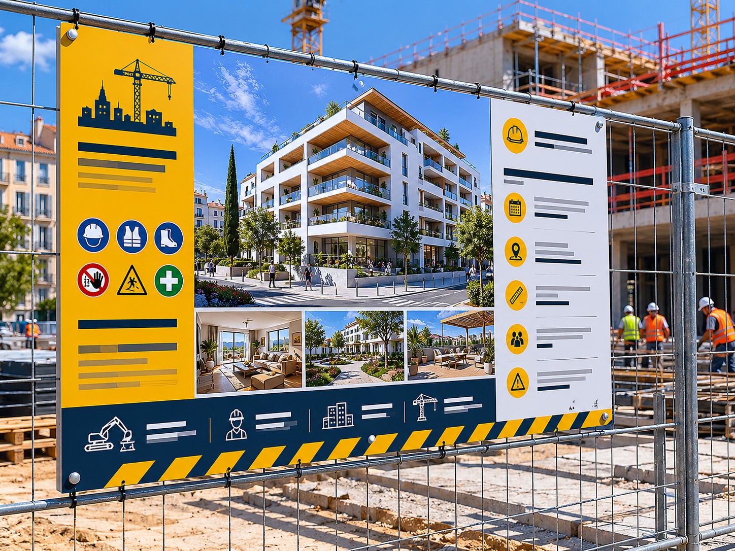 Panneau de chantier imprimé à Marseille