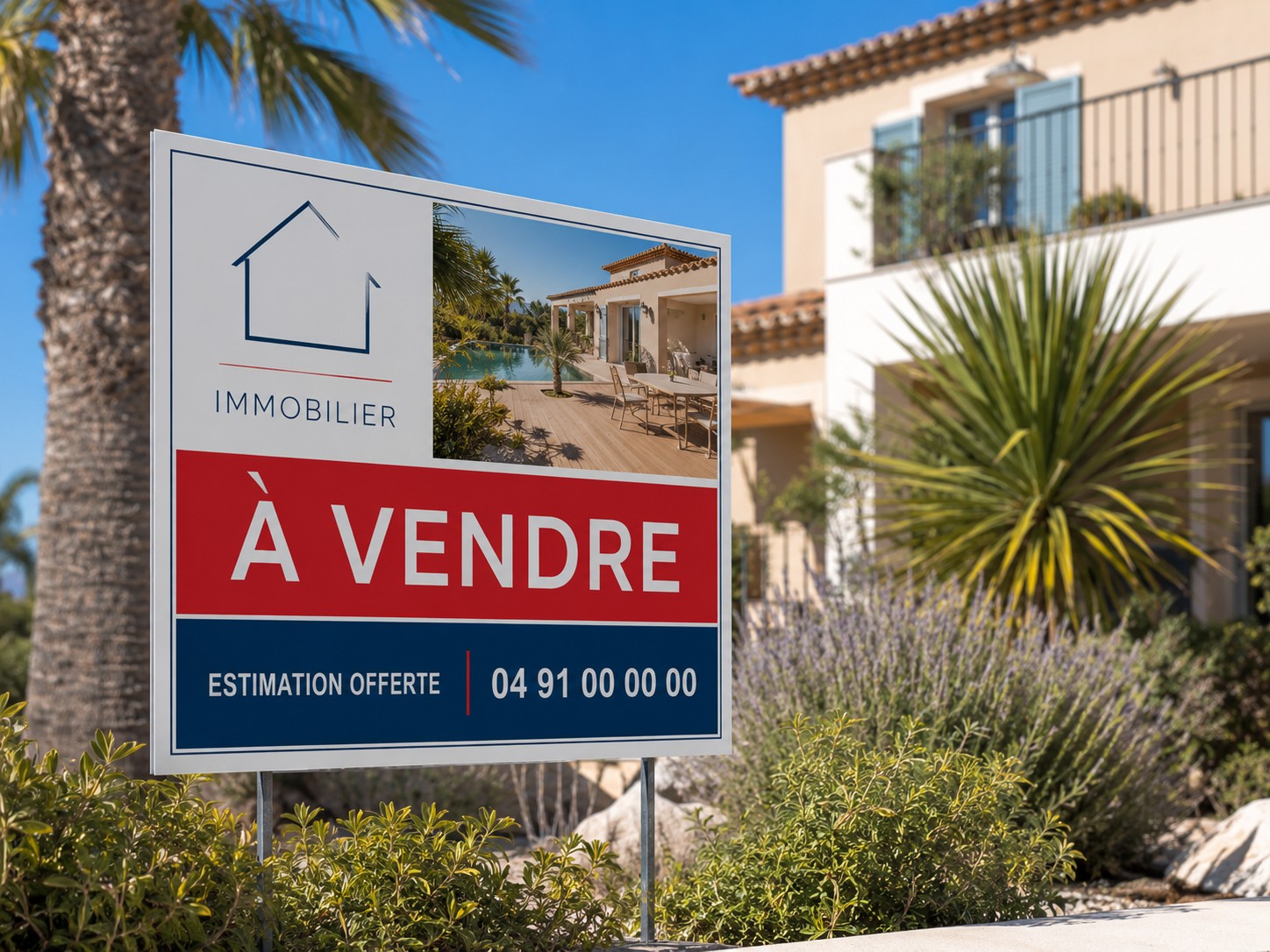 Panneau immobilier imprimé à Marseille