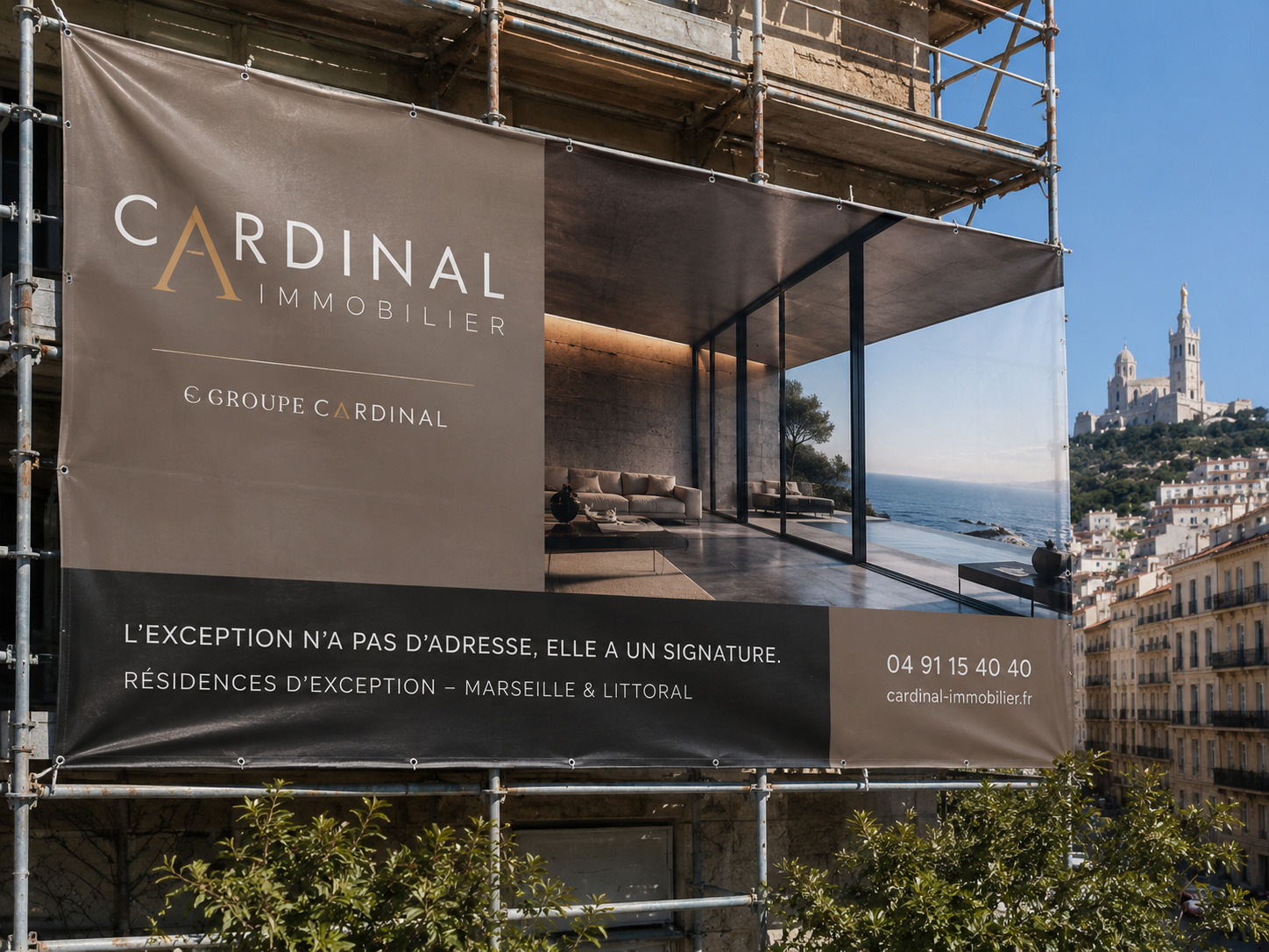 Bâche publicitaire imprimée à Marseille