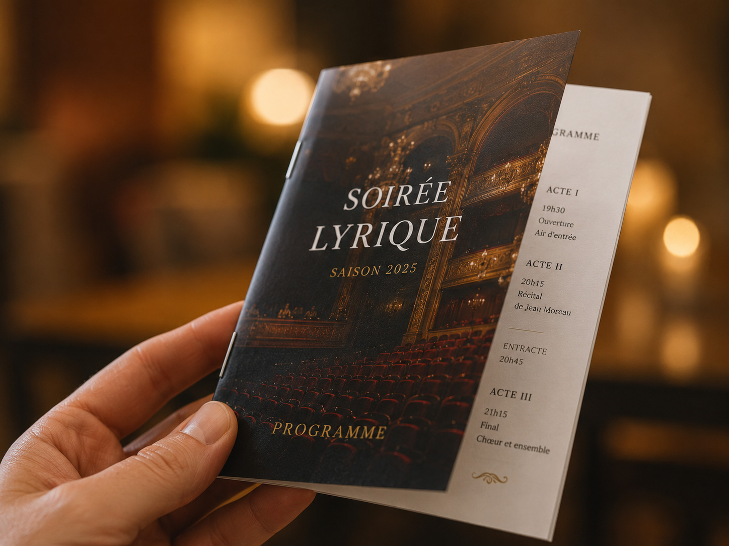 Programmes et livrets à Marseille - détail reliure agrafée